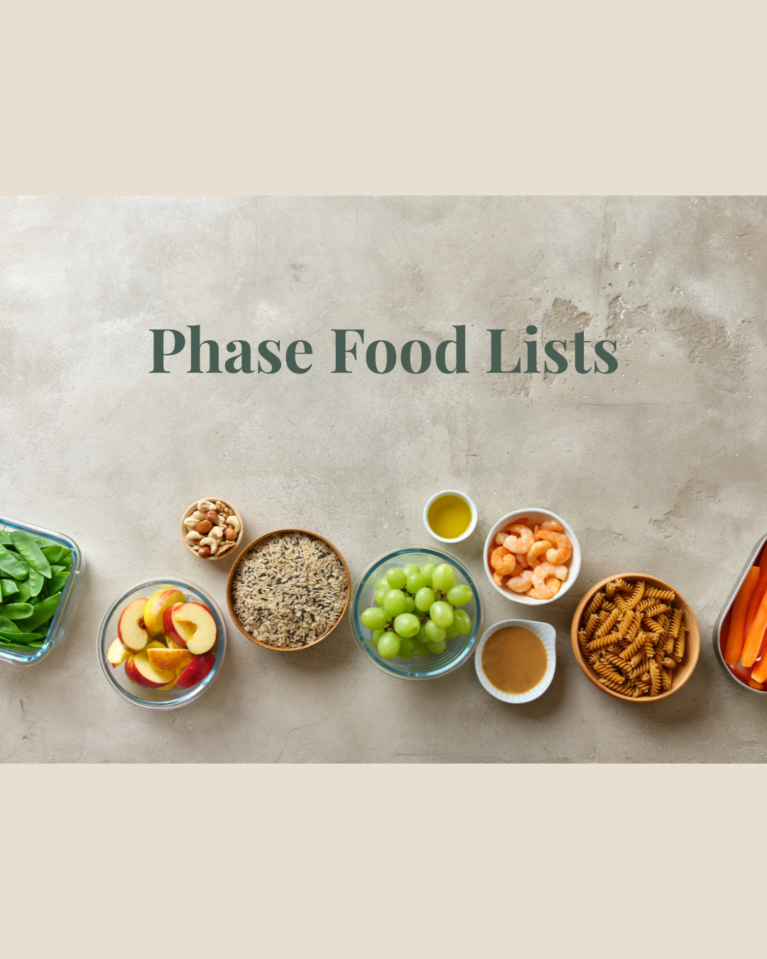 Phase Food Lists bonus cover